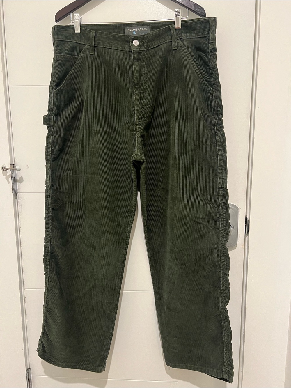 Levi's Men's Dark Olive Green Corduroy Work Pants